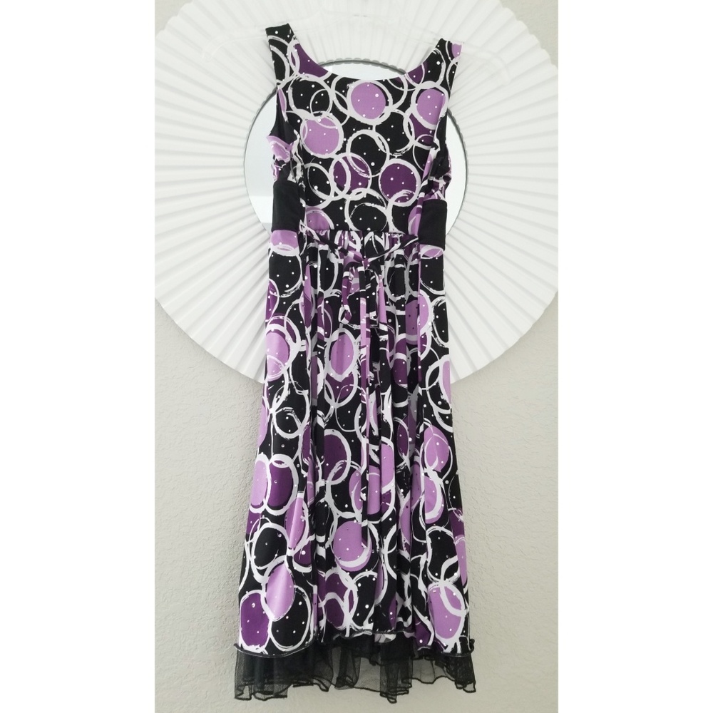 BOGO Big girls purple black dress - Picture 2 of 3